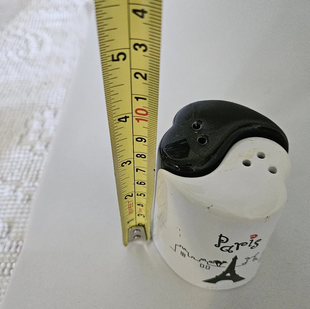 Paris Black and White Yin & Yang  Salt Shaker Set.